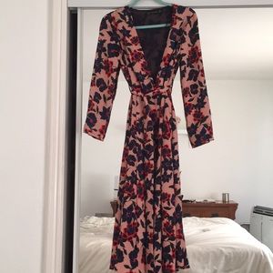 Zara Midi Floral Wrap Dress